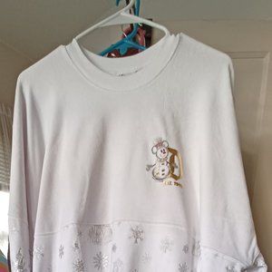 Disney Parks White Velor and Gold Spirit Jersey Size X Large New with Tags